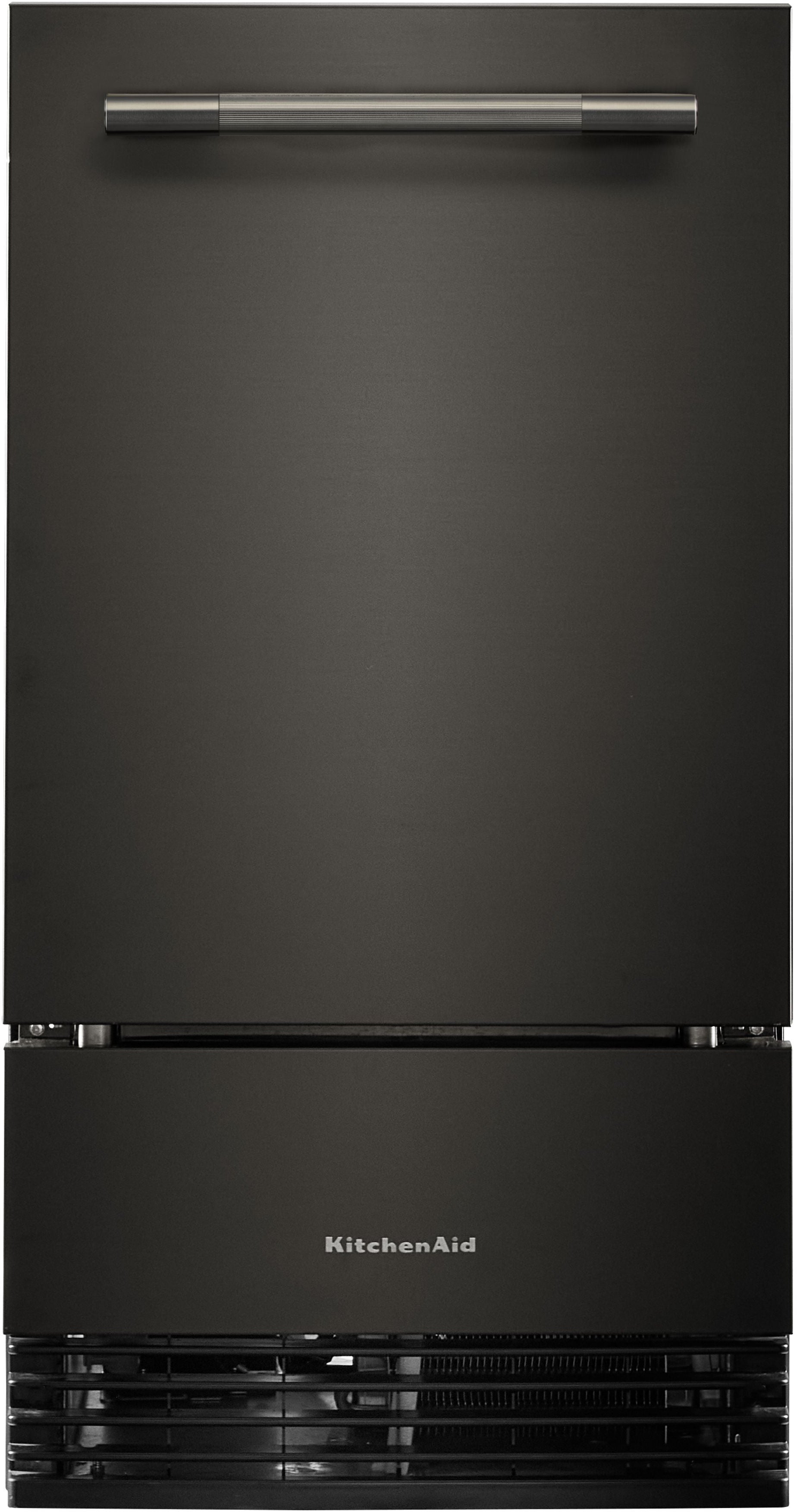KitchenAid 18 Inch Automatic Ice Maker With Drop-Down Door And Pump: Black Ore